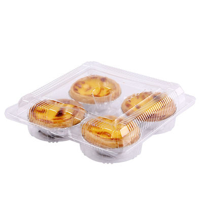 SH-0058 Embalagens PET transparentes de qualidade alimentar descartáveis para bolo de tartes de ovo