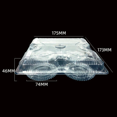SH-0058 Embalagens PET transparentes de qualidade alimentar descartáveis para bolo de tartes de ovo