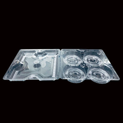 SH-0058 Embalagens PET transparentes de qualidade alimentar descartáveis para bolo de tartes de ovo