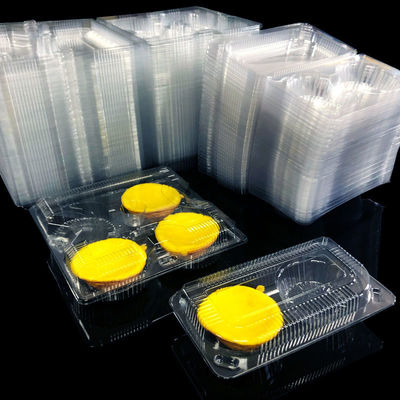 SH-0058 Embalagens PET transparentes de qualidade alimentar descartáveis para bolo de tartes de ovo