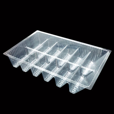 Materiais recicláveis Característica de bandeja de bolhas PET transparente personalizada para confeitaria