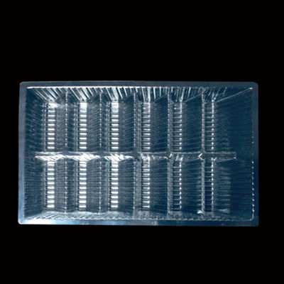 Materiais recicláveis Característica de bandeja de bolhas PET transparente personalizada para confeitaria