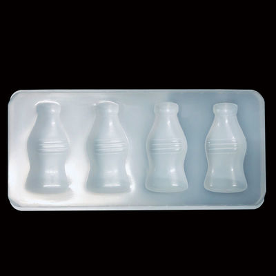 Taça de inserção de plástico descartável personalizável para gelado em forma de garrafa de bebidas doces