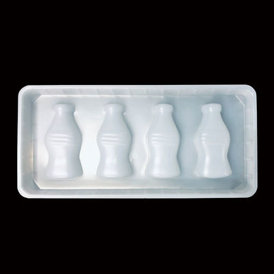Taça de inserção de plástico descartável personalizável para gelado em forma de garrafa de bebidas doces