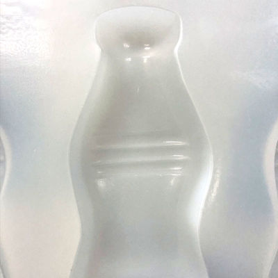Taça de inserção de plástico descartável personalizável para gelado em forma de garrafa de bebidas doces
