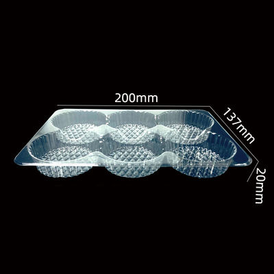Classe Alimentar Transparente PET Blister Insert Tray para Mochi Pastelaria Bolos Muffins Padaria