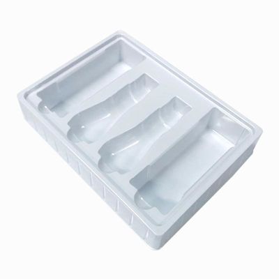 Kit de cuidados com a pele inserir bandeja branco PS embalagem de plástico bolha moldado bandeja para cosméticos conjunto