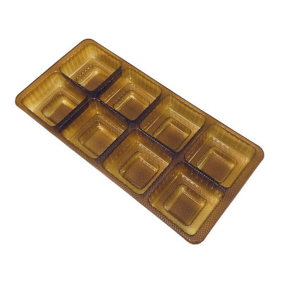 Customizado 6 Compartimento Ambar Blister Colour Insert Tray para Mooncake Caixa de Plástico