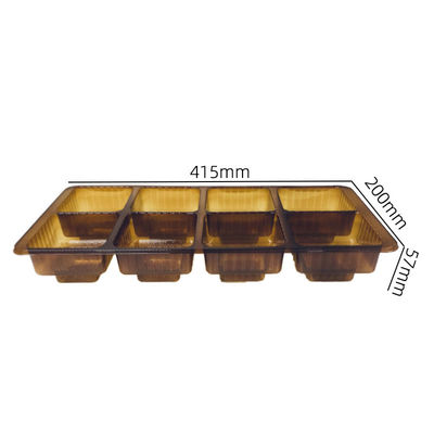 Customizado 6 Compartimento Ambar Blister Colour Insert Tray para Mooncake Caixa de Plástico