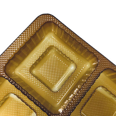 Customizado 6 Compartimento Ambar Blister Colour Insert Tray para Mooncake Caixa de Plástico