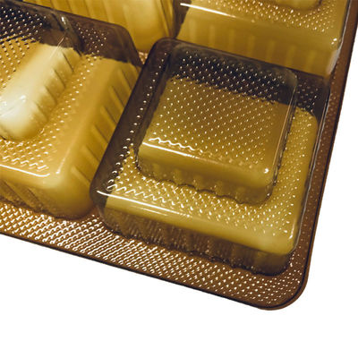 Customizado 6 Compartimento Ambar Blister Colour Insert Tray para Mooncake Caixa de Plástico