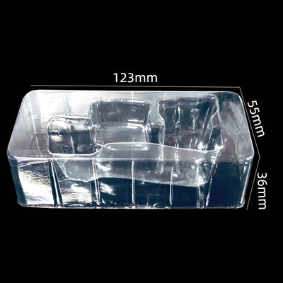 Tela de inserção de bolhas de PET transparente personalizada para ferramentas de maquiagem de frasco de pó de unhas de cromo