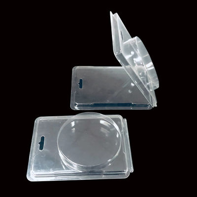 Embalagem de plástico PET transparente com dobradiças Blister de carapaça para unhas falsas ISO9001 aprovado