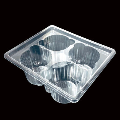 Grade 4 de alimentos Caixas de plástico de embalagem para cupcakes descartáveis Muffins Tipo de plástico PET