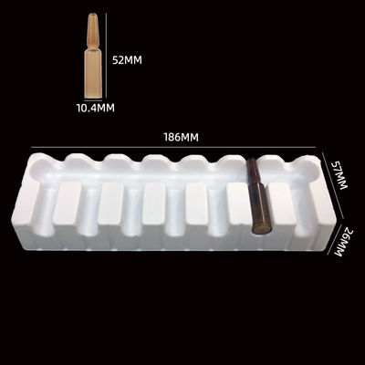 Embalagem de plástico semi- fechada Caixa de inserção de bolhas de PET branco para ampolas