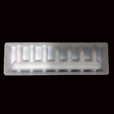 Embalagem de plástico semi- fechada Caixa de inserção de bolhas de PET branco para ampolas