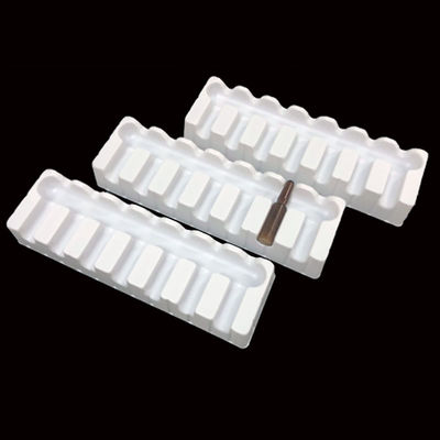 Embalagem de plástico semi- fechada Caixa de inserção de bolhas de PET branco para ampolas