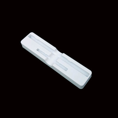 ISO Certified In-house Design Matte Texture White PS Blister Tray para lápis de sobrancelha