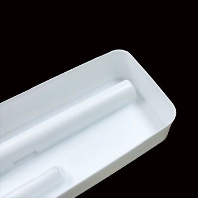 ISO Certified In-house Design Matte Texture White PS Blister Tray para lápis de sobrancelha