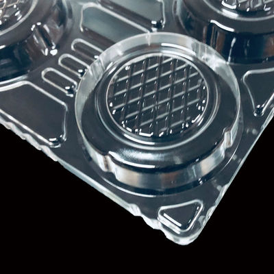 Encomenda personalizada aceita SH-0263 PET Clear Vacuum Forming Molded Tray para bebida blanda chá Boba