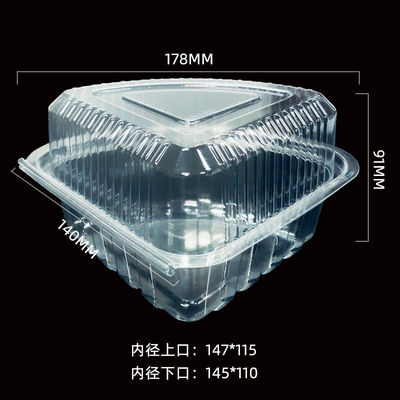 Caixa de plástico de quarto redondo personalizada para bolos de queijo Cheeseburgers Clear PET Clamshell