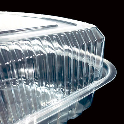 Caixa de plástico de quarto redondo personalizada para bolos de queijo Cheeseburgers Clear PET Clamshell