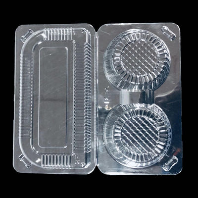 Matt Lamination Impressão Dois Compartidos Caixa Clamshell para levar Caixa de plástico