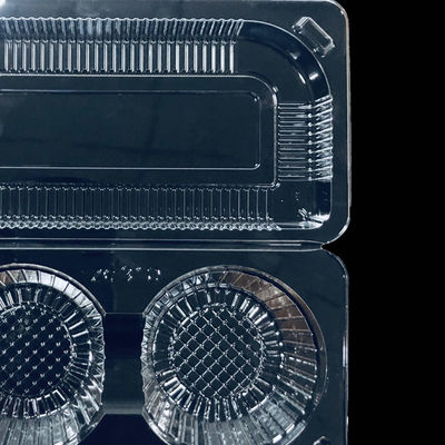 Matt Lamination Impressão Dois Compartidos Caixa Clamshell para levar Caixa de plástico
