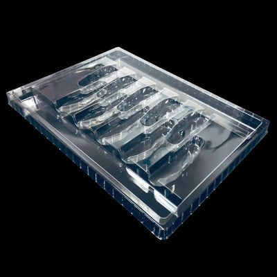 Embalagem de plástico PET transparente, bandeja de bolhas descartável personalizada para facas dobráveis