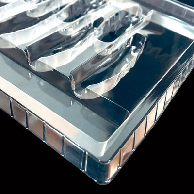 Embalagem de plástico PET transparente, bandeja de bolhas descartável personalizada para facas dobráveis
