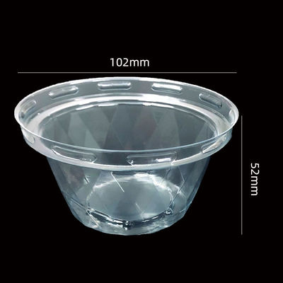 Topa de bolha PET transparente para café Boba Leite Chá Iogurte Forma de cristal personalizável