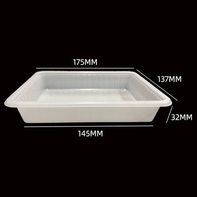 Nature White PP Blister Tray para bolo de arroz de padaria Embalagem personalizável de microondas