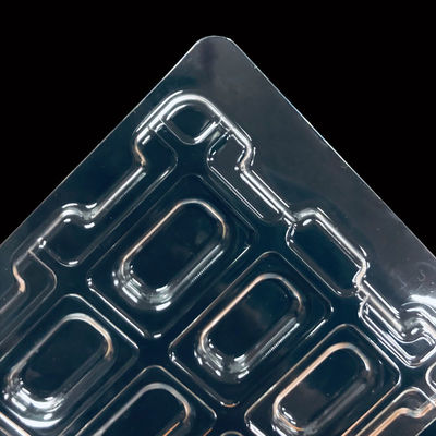 Caixa de bolhas PET transparente empilhável e personalizada para embalagens de componentes eletrônicos