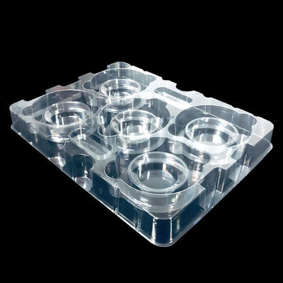 Taça de PET transparente e empilhável personalizada para componentes de semicondutores de hardware