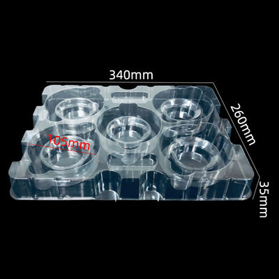 Taça de PET transparente e empilhável personalizada para componentes de semicondutores de hardware