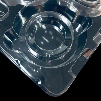 Taça de PET transparente e empilhável personalizada para componentes de semicondutores de hardware