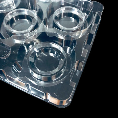 Taça de PET transparente e empilhável personalizada para componentes de semicondutores de hardware